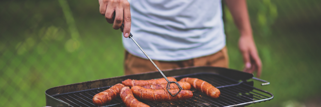 Scorch marks on sausage